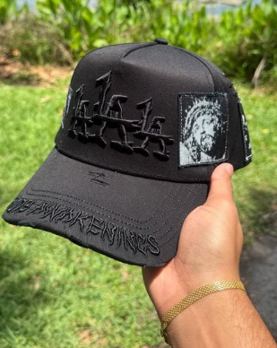The Awakenings All Black Gothic Trucker Cap Custom Embroidery Patch Edition