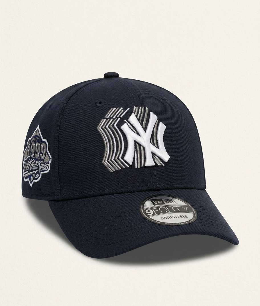 New Era 9FORTY A-Frame MLB New York Yankees Navy Motion Stripe Graphic Cap